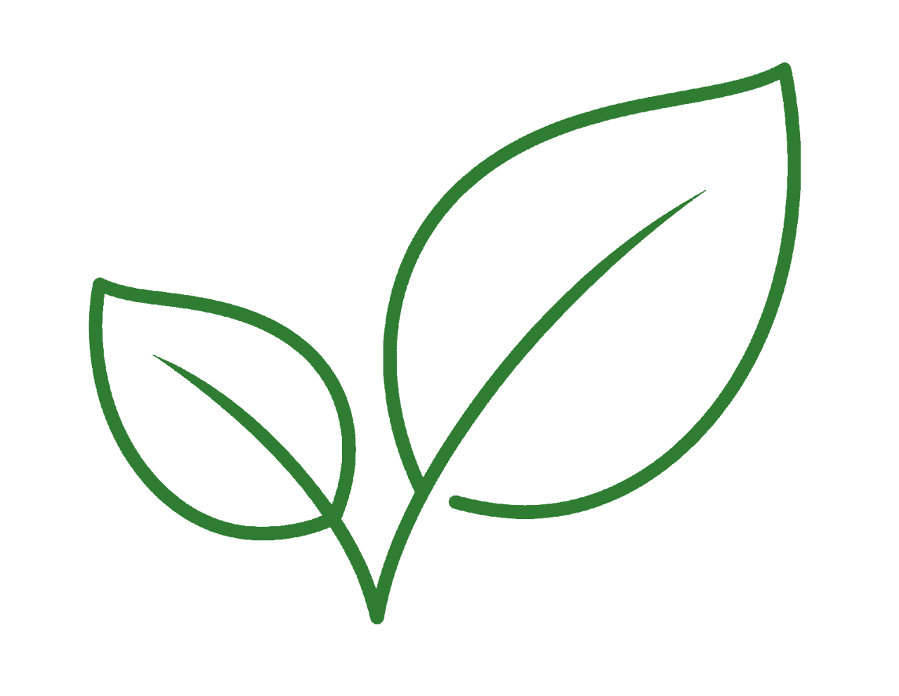 Double-leaf-graphic-green